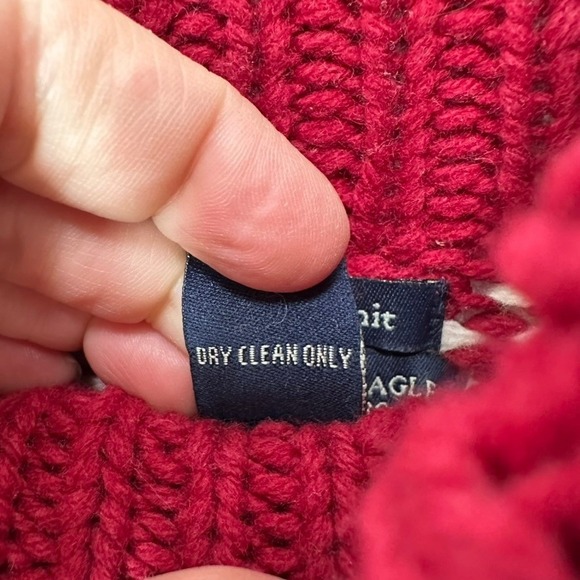 American Eagle Outfitters Hand Knit Lambswool Fair Isle Turtleneck Sweater - Picture 5 of 6